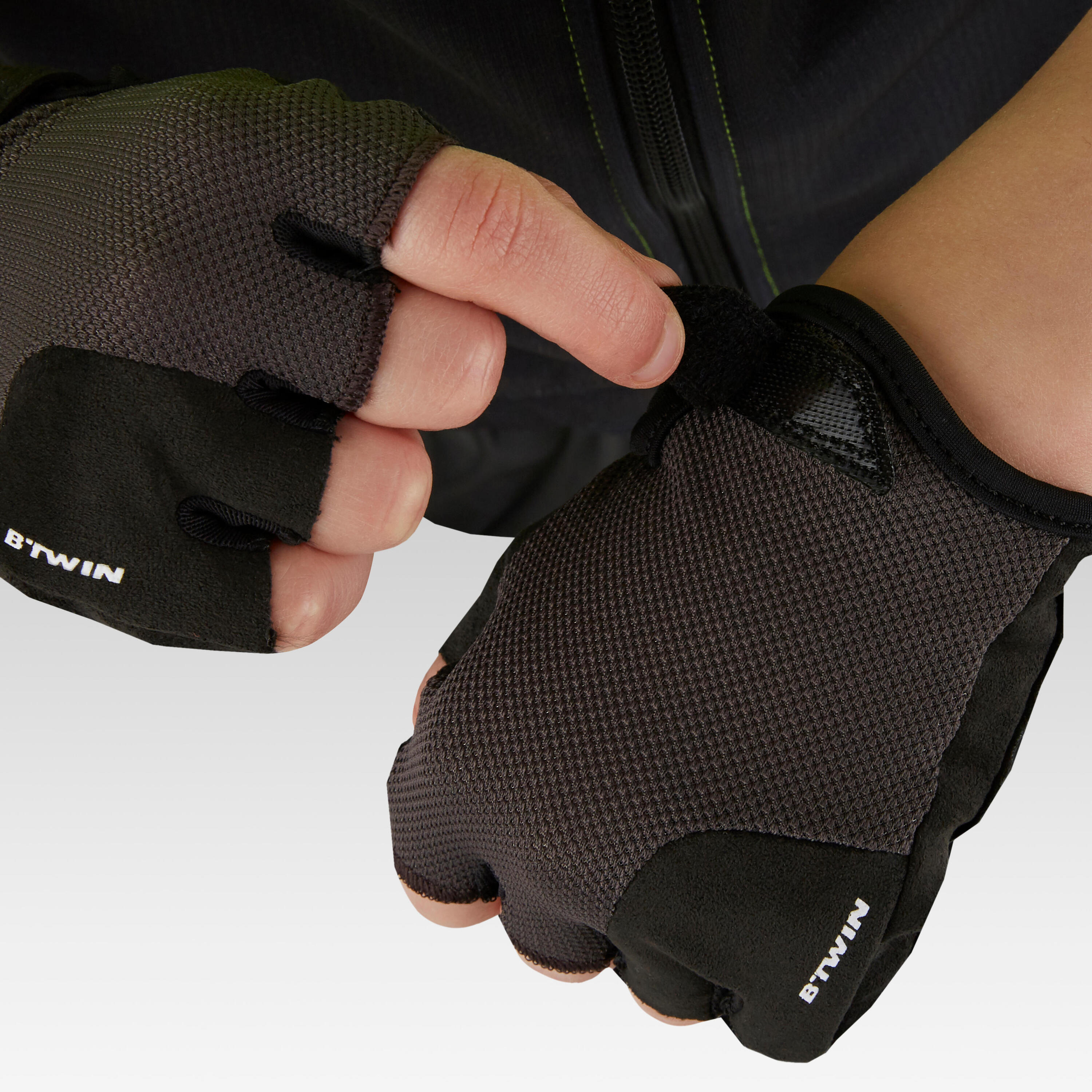 Kids' Cycling Gloves 500 - Grey 4/6