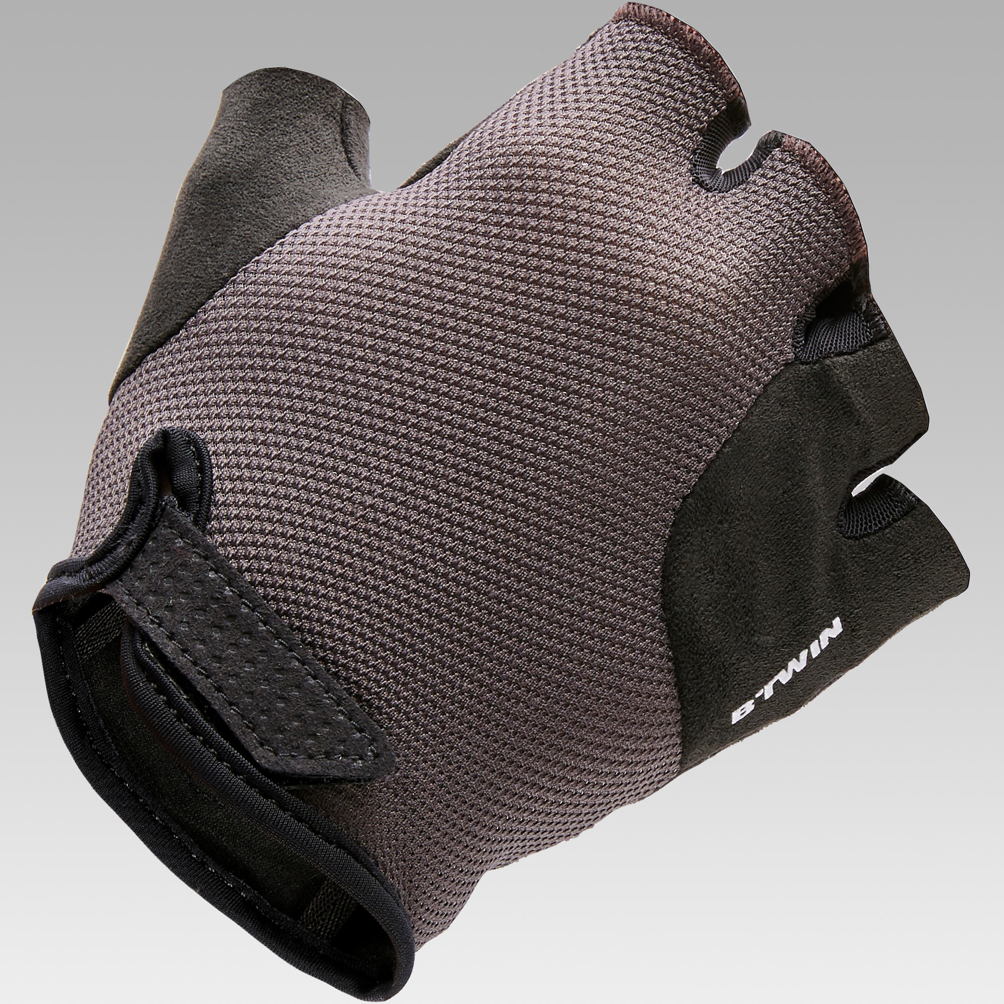 Kids' Cycling Gloves 500 - Grey 2/6