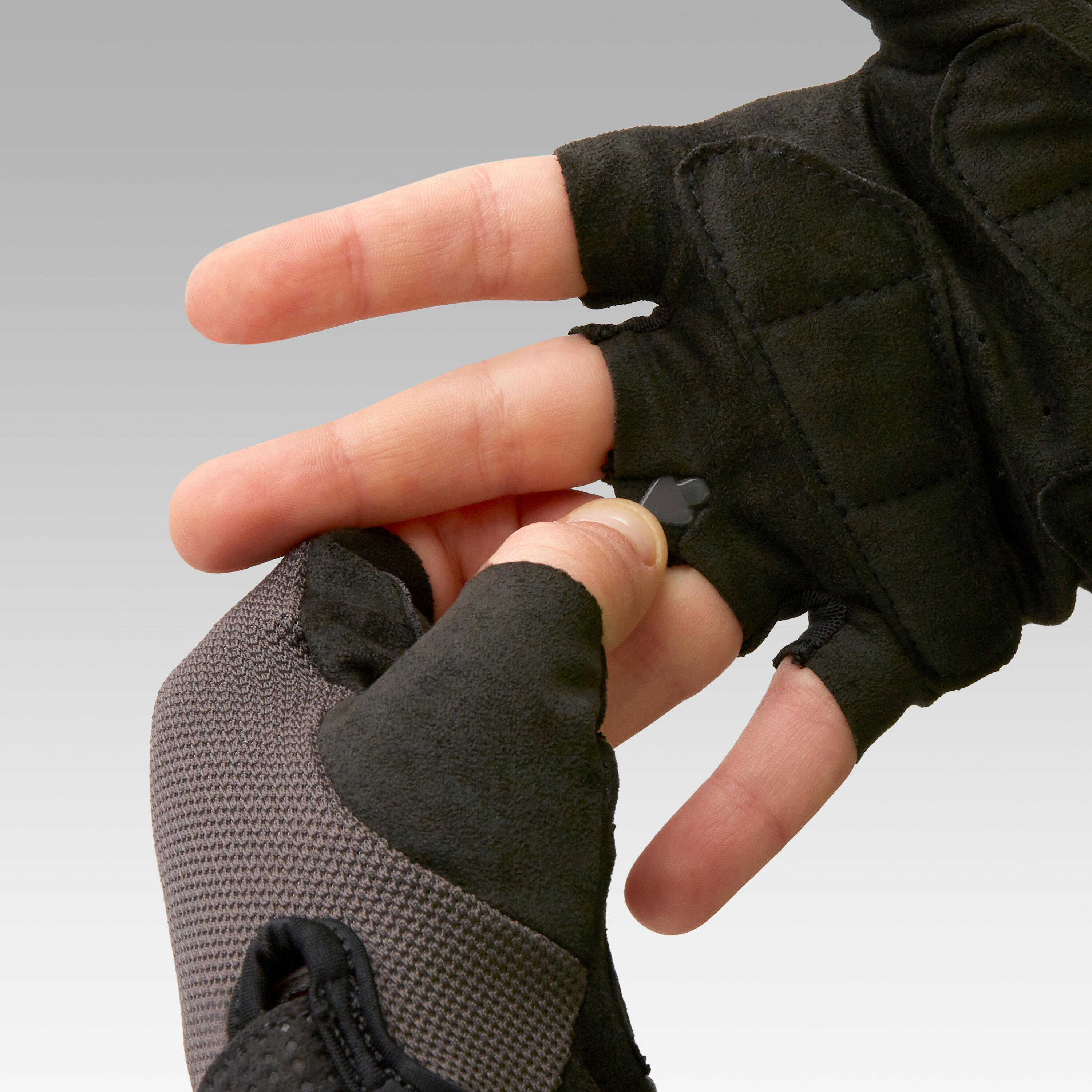 Kids' Cycling Gloves 500 - Grey 5/6