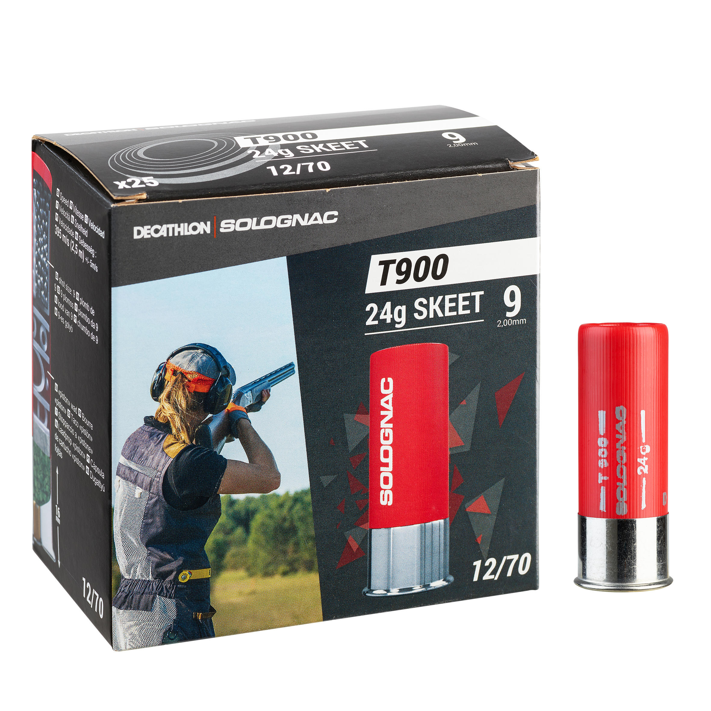Cartucho Tiro Al Plato T900 24 G Skeet Calibre 12/70 Perd ...