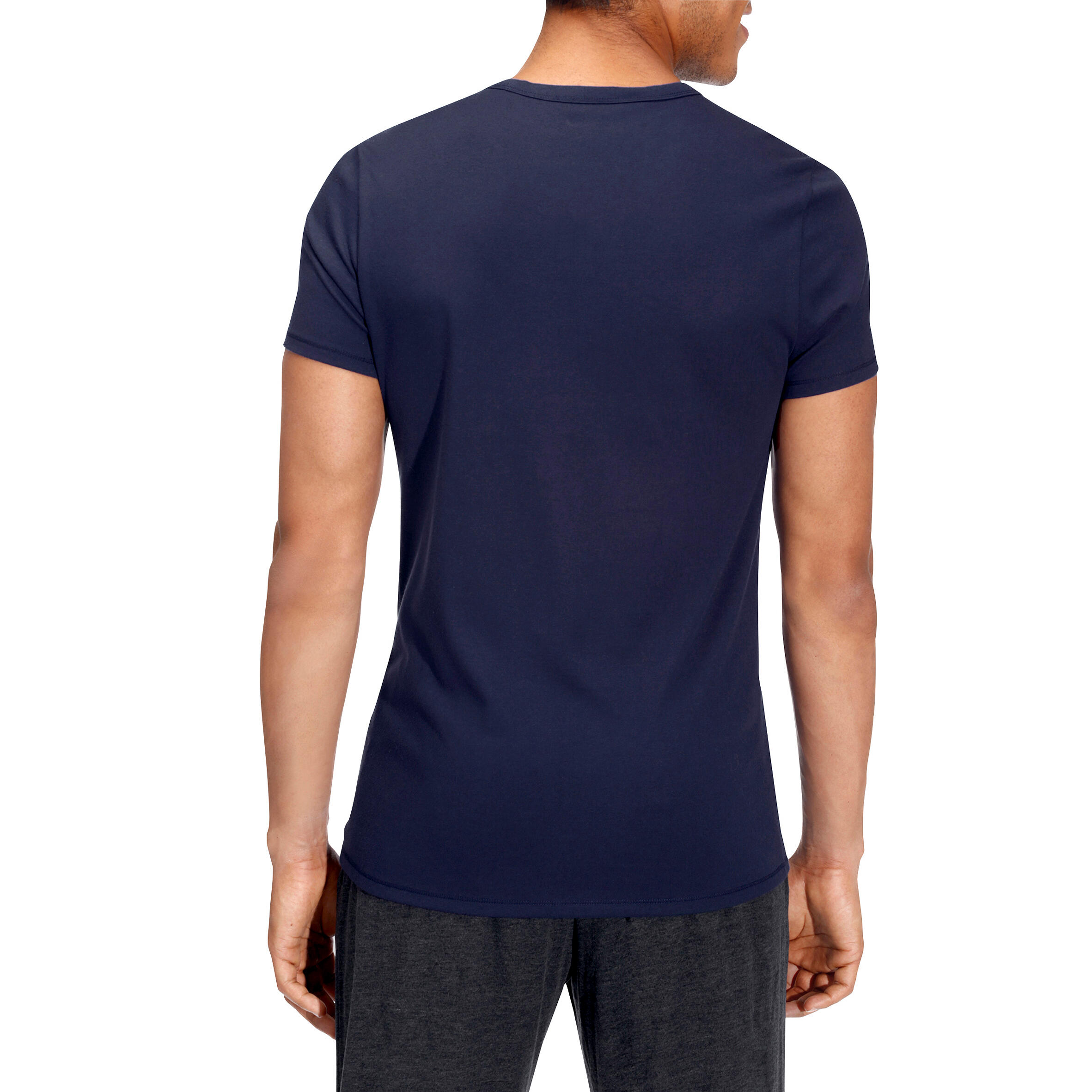 Active Slim-Fit Short-Sleeved Fitness T-Shirt - Dark Blue 4/10