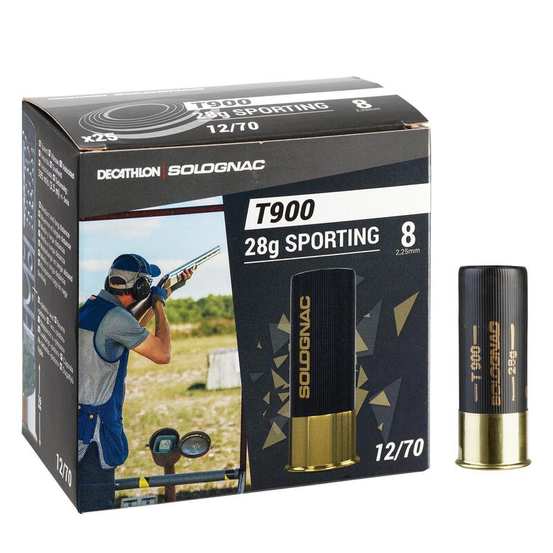 CARTUCHO BALL TRAP T900 28G SPORTING CALIBRE 12/70 CHUMBO N.° 8 x25