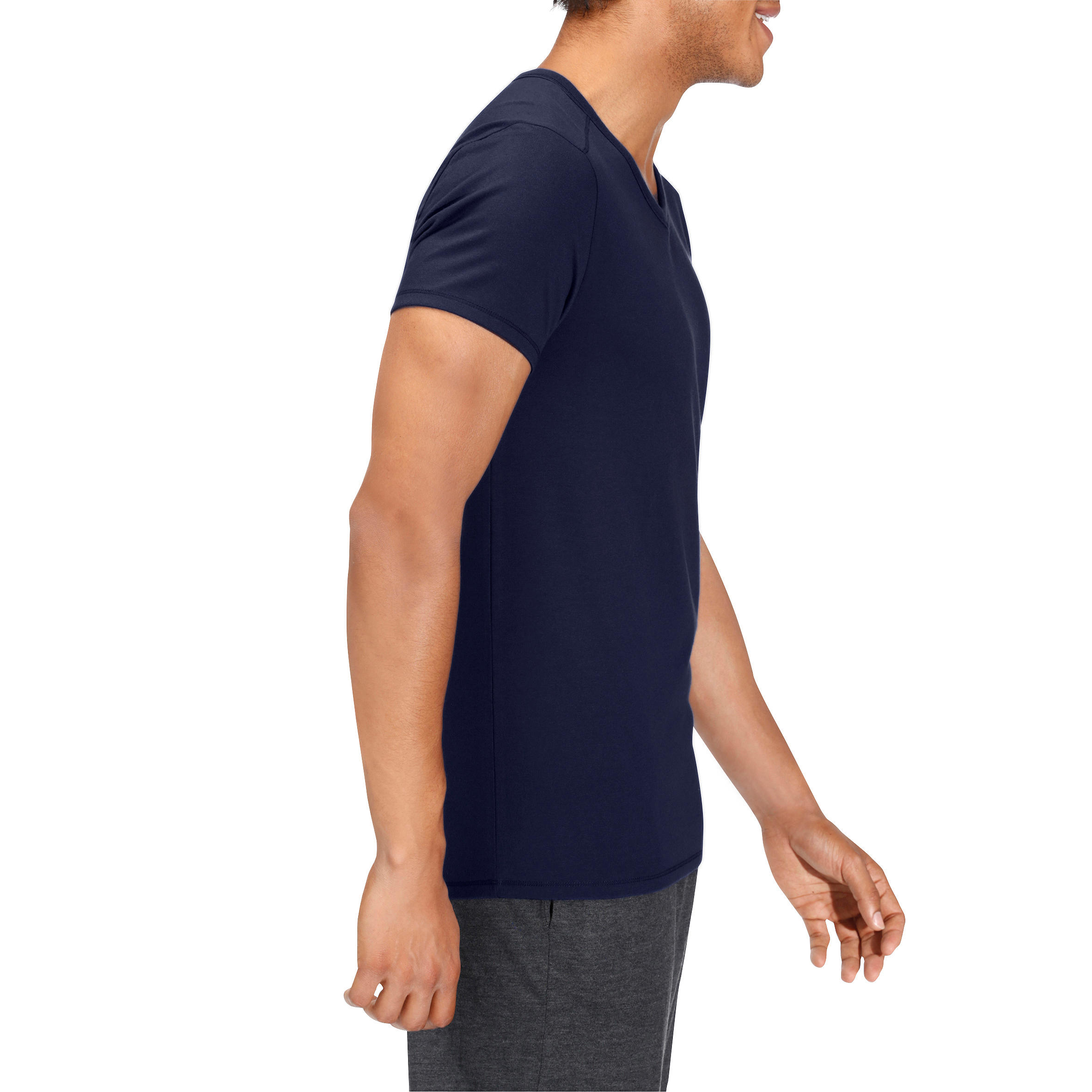 Active Slim-Fit Short-Sleeved Fitness T-Shirt - Dark Blue 3/10