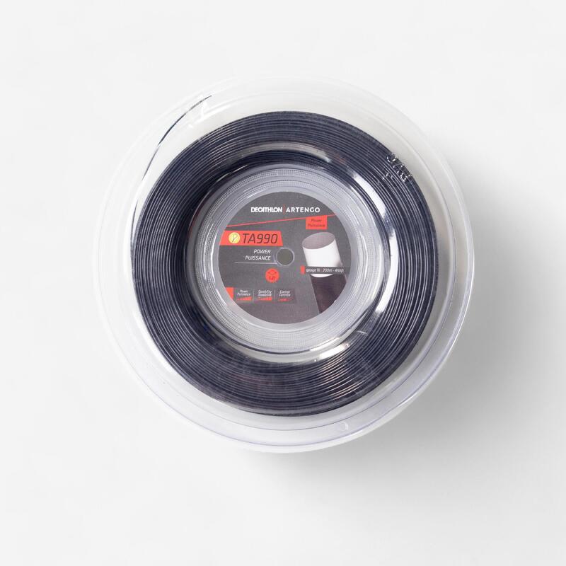 BOBINE DE CORDAGE DE TENNIS MONOFILAMENT NOIR TA 990 POWER 1.27mm 200 M