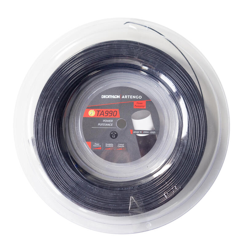 1.2 mm Monofilament Tennis Strings TA 990 Power 200 m Reel Black