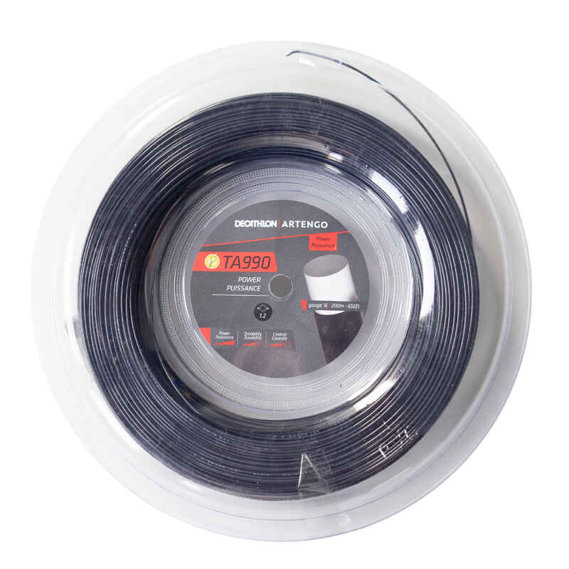 Tennissaite TA 990 Power 1,2 mm Monofaser 200 m Rolle schwarz