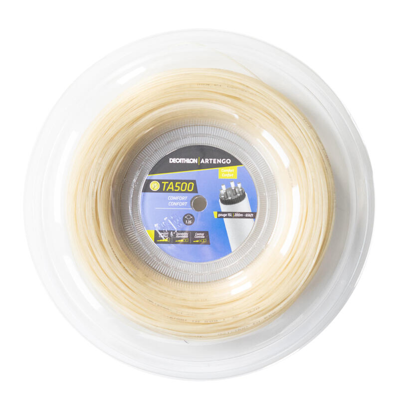 BOBINE DE CORDAGE TENNIS MULTIFILAMENT BRUN TA 500 COMFORT 1.35mm 200 M