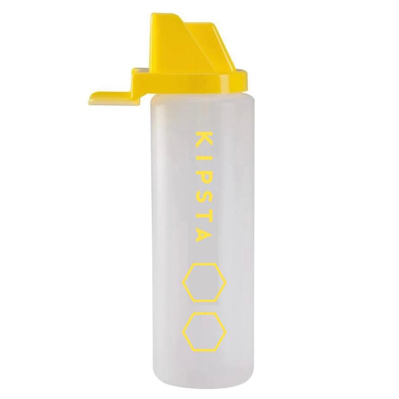 Trinkflasche hygienischer Verschluss 1 Liter weiß/gelb