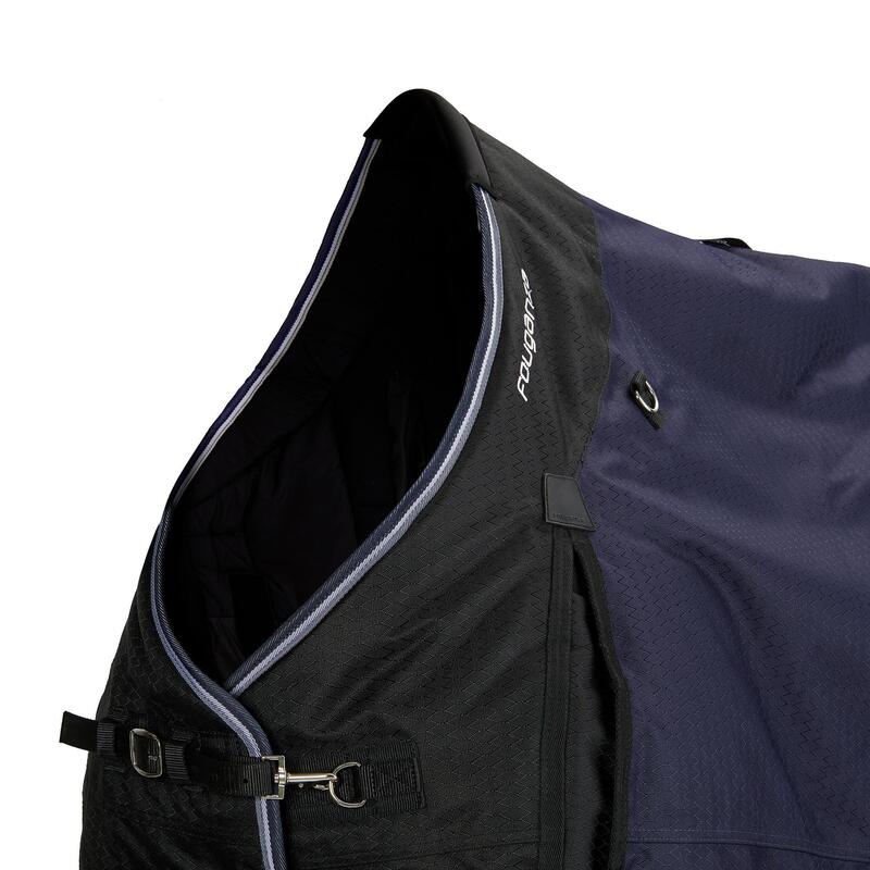 Couverture imperméable équitation cheval et poney ALLWEATHER 300 1000D marine