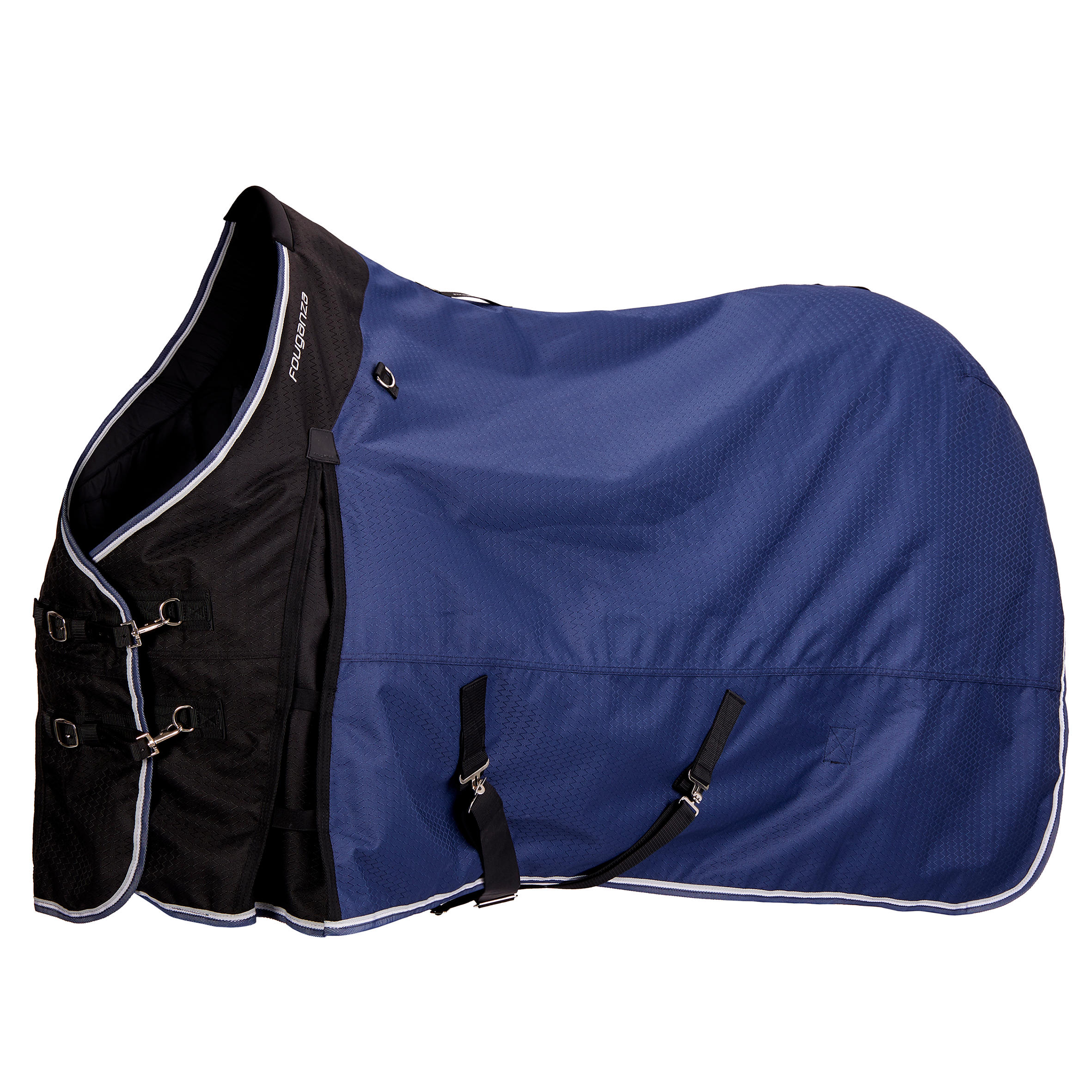 Waterproof Horse and Pony Blankets - Allweather 300 Blue - FOUGANZA