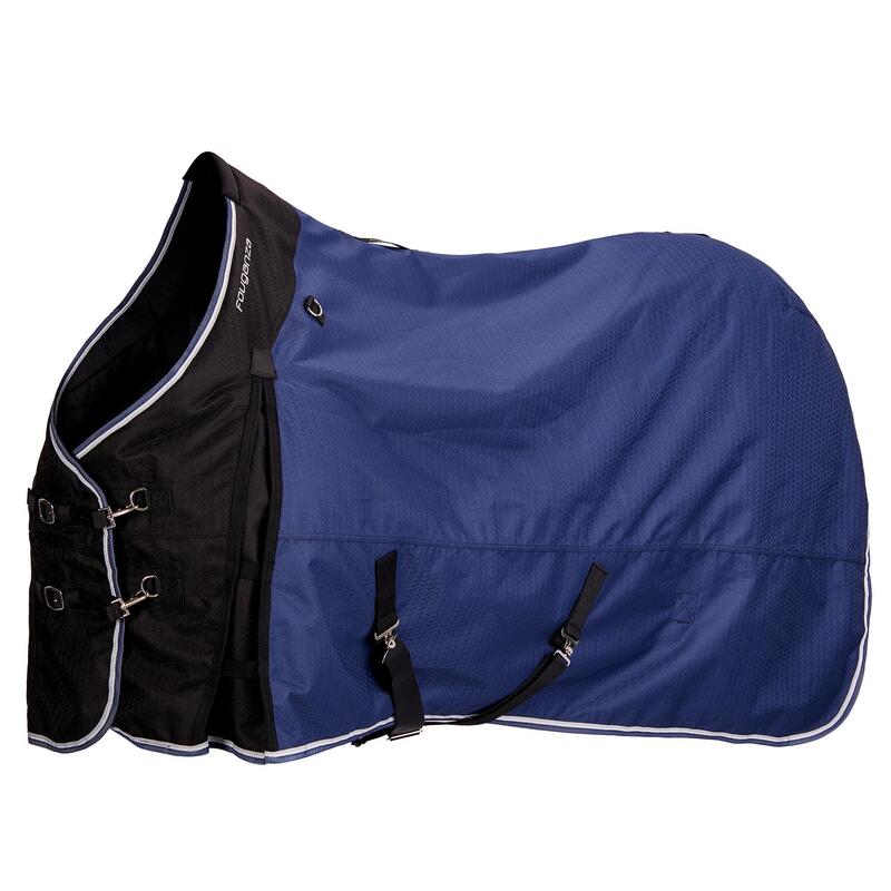 Couverture imperméable équitation cheval et poney ALLWEATHER 300 1000D bleu