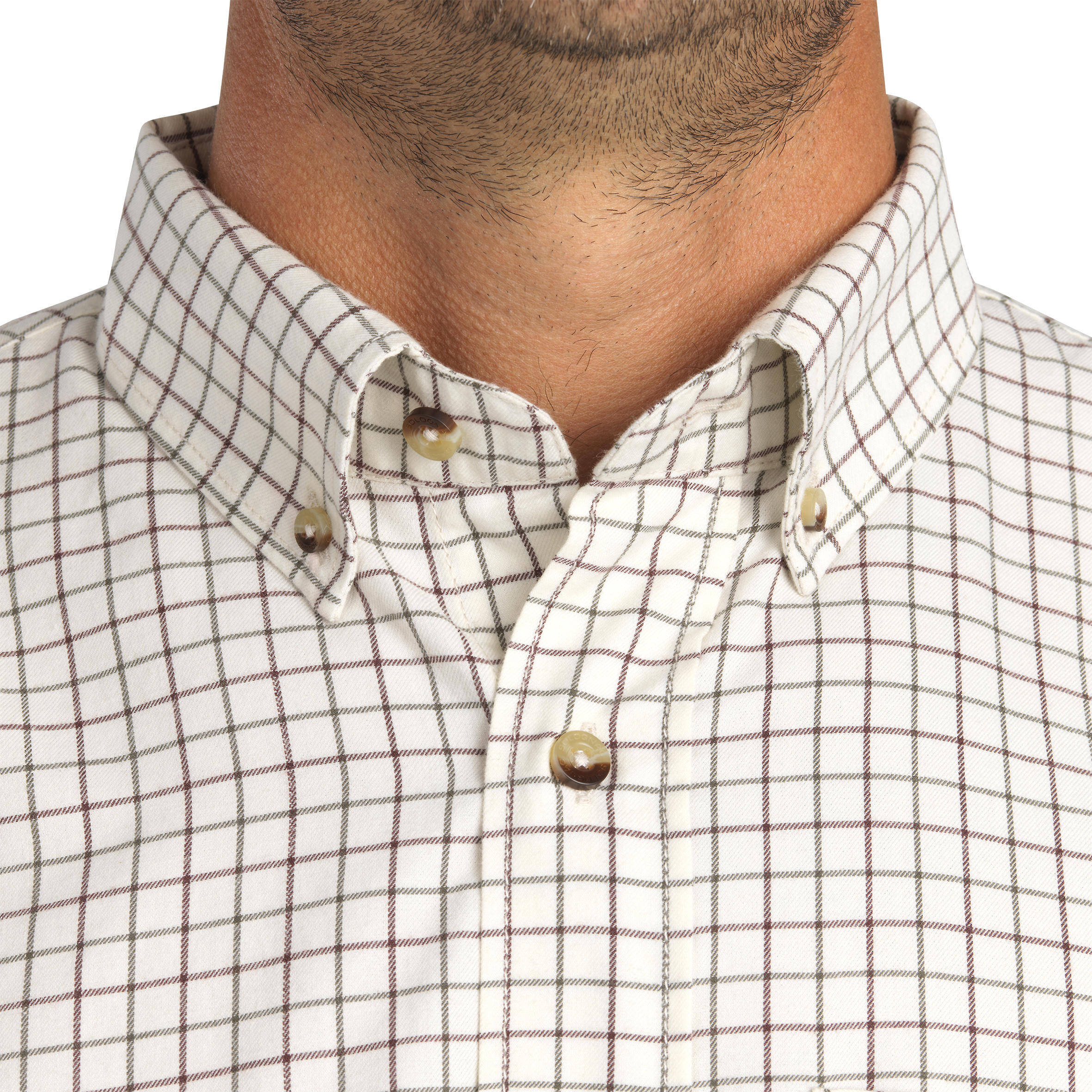 Men Full Sleeve Shirt 500 - White Check -  5