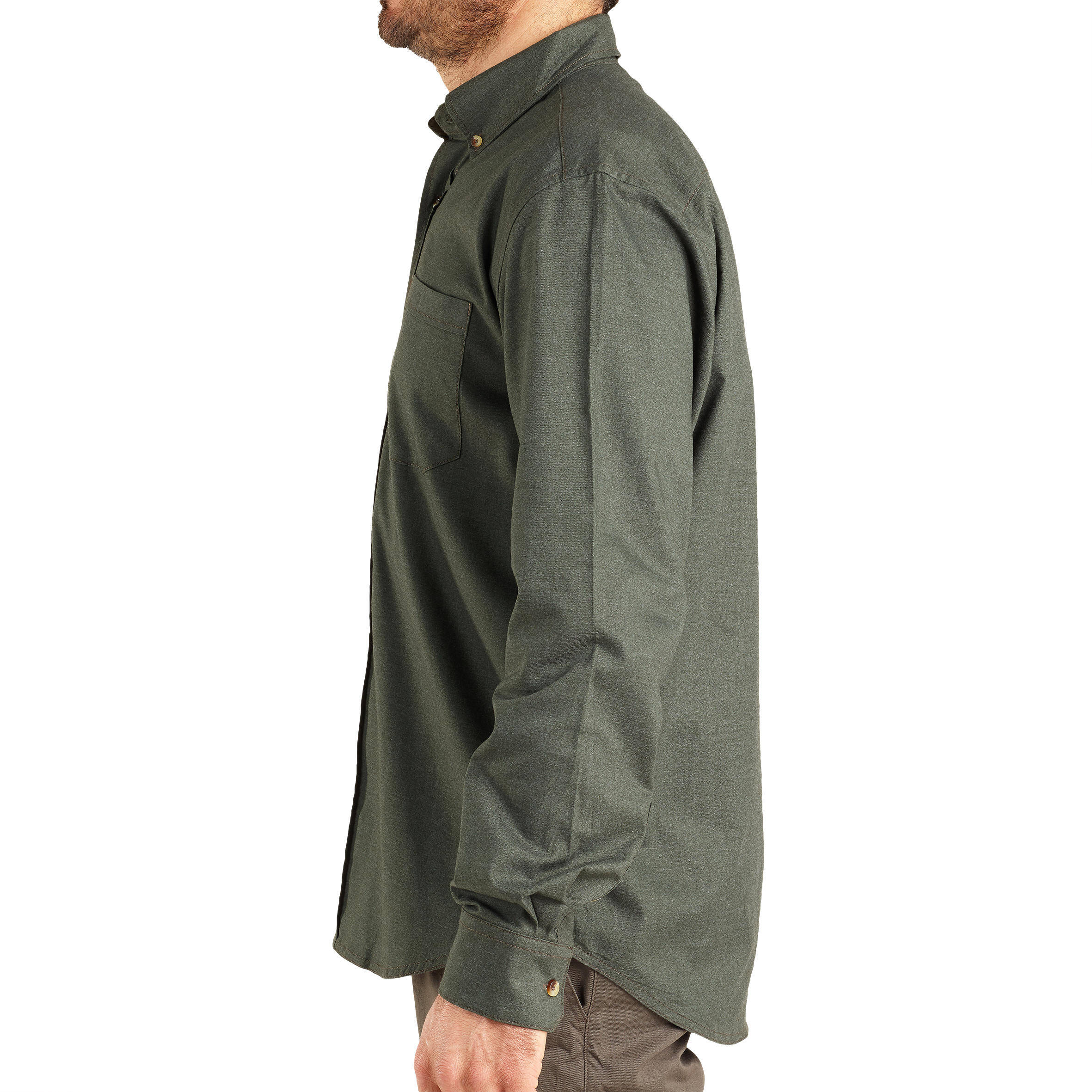 Men Full Sleeve Shirt 100 Green -  3