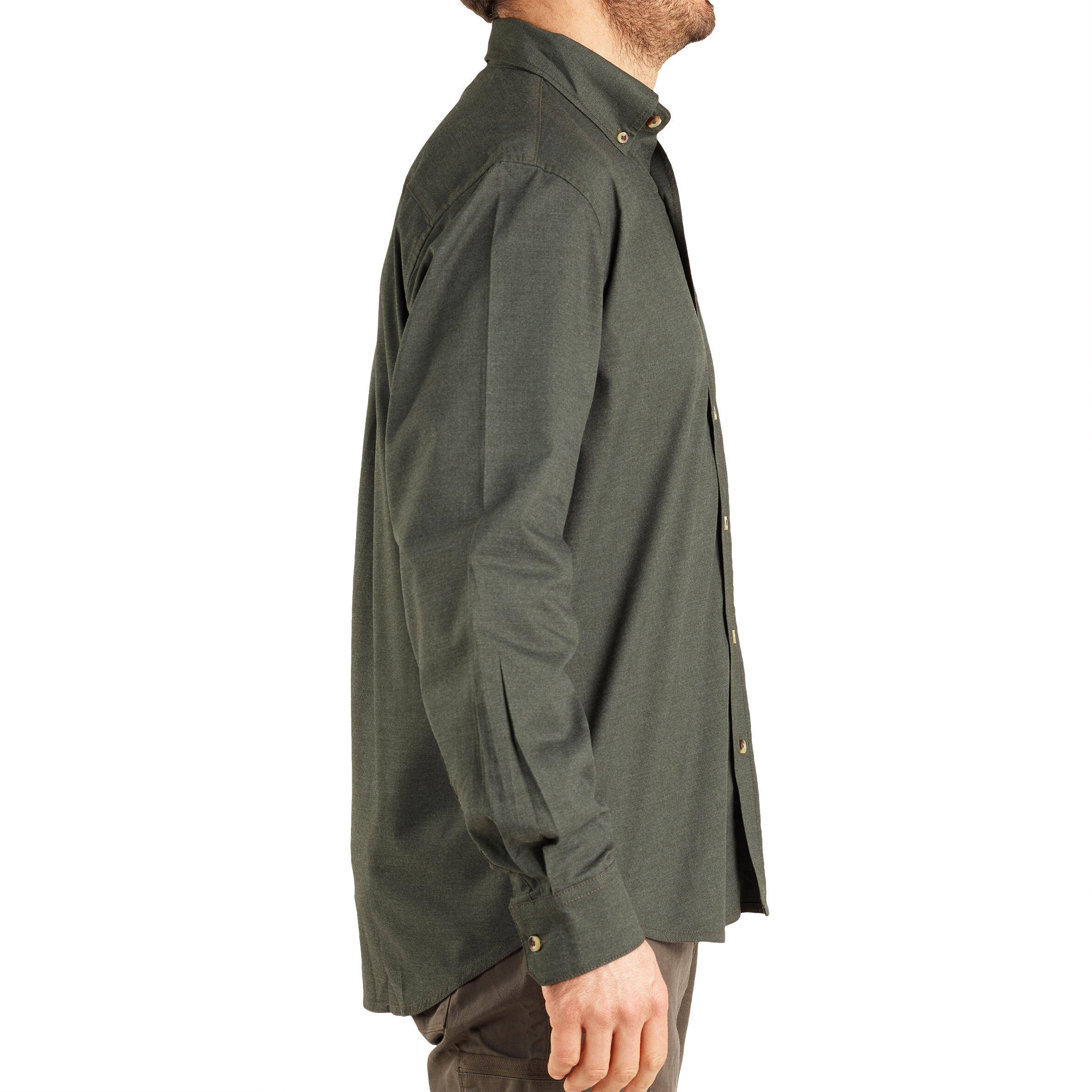Men Full Sleeve Shirt 100 Green -  2