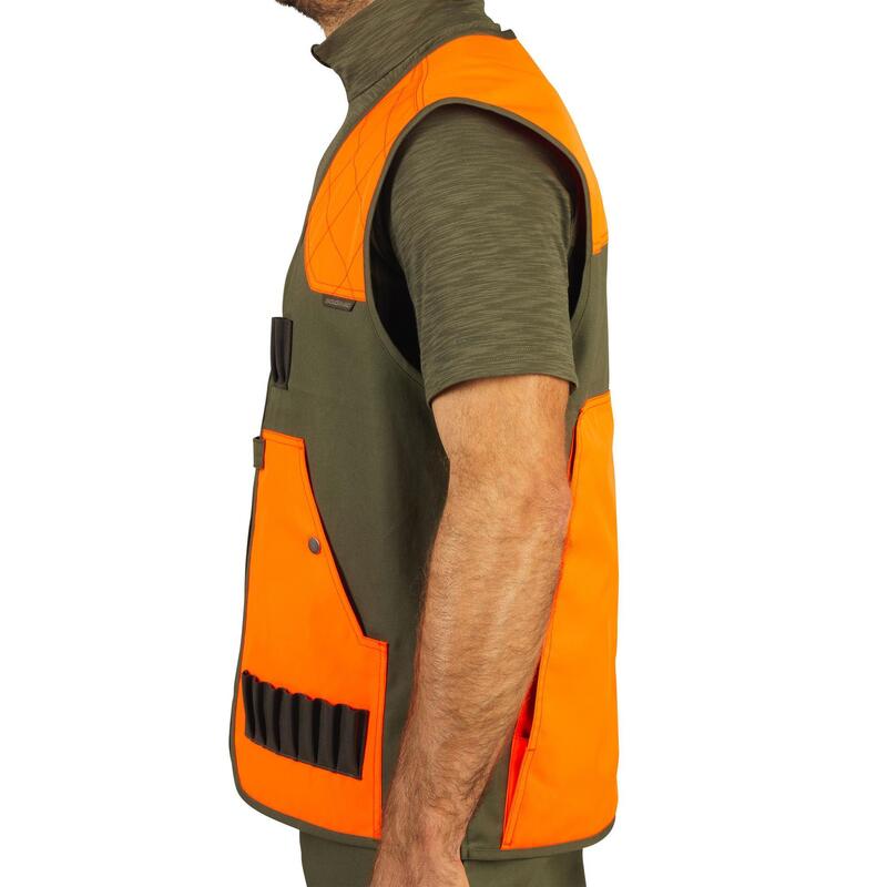 Gilet caccia uomo 100 fluo verde