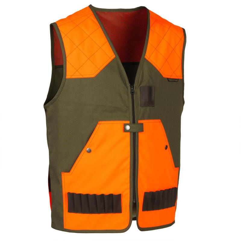 Gilet caccia uomo 100 fluo verde