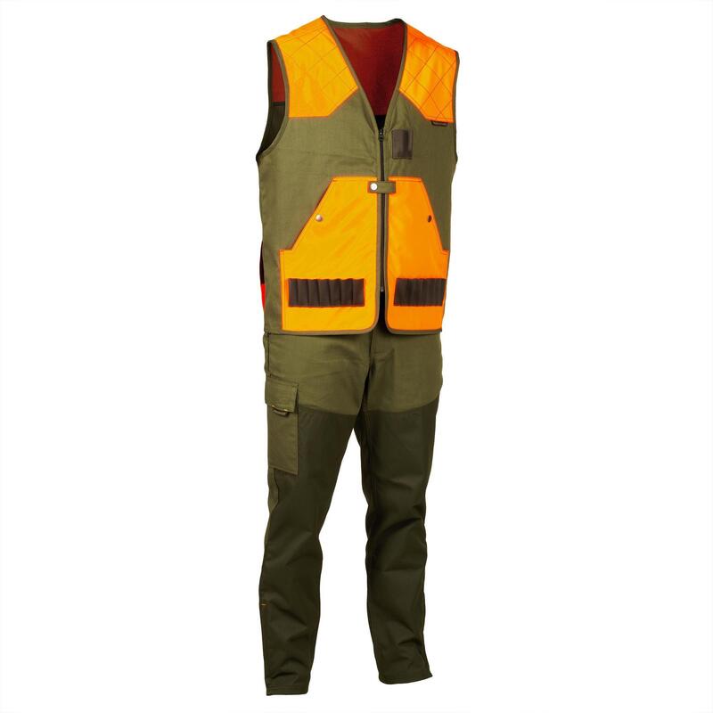 Gilet caccia uomo 100 fluo verde