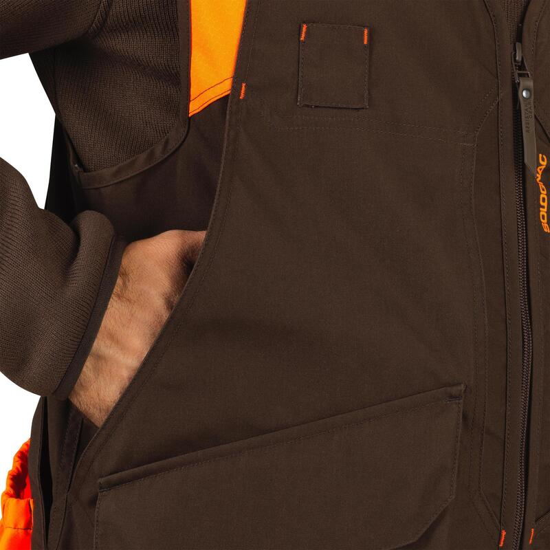 Lovecká vesta Renfort 500 hnědo-oranžová fluorescenční