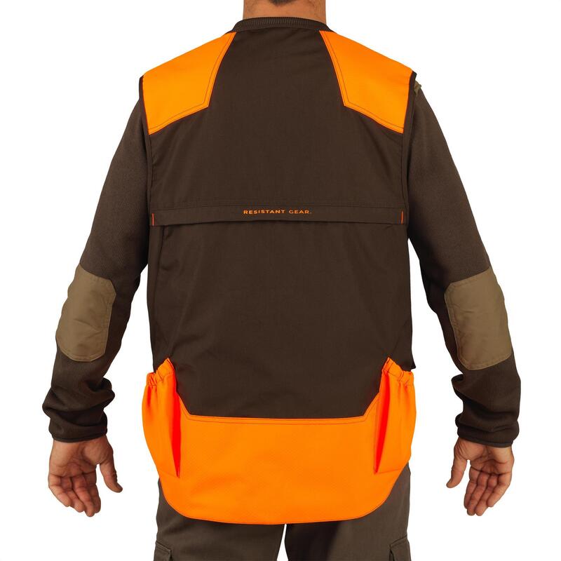 Lovecká vesta Renfort 500 hnědo-oranžová fluorescenční