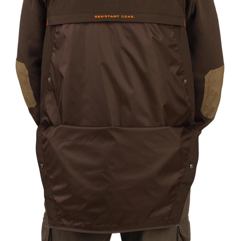 Gilet chasse RENFORT fluo/marron 500