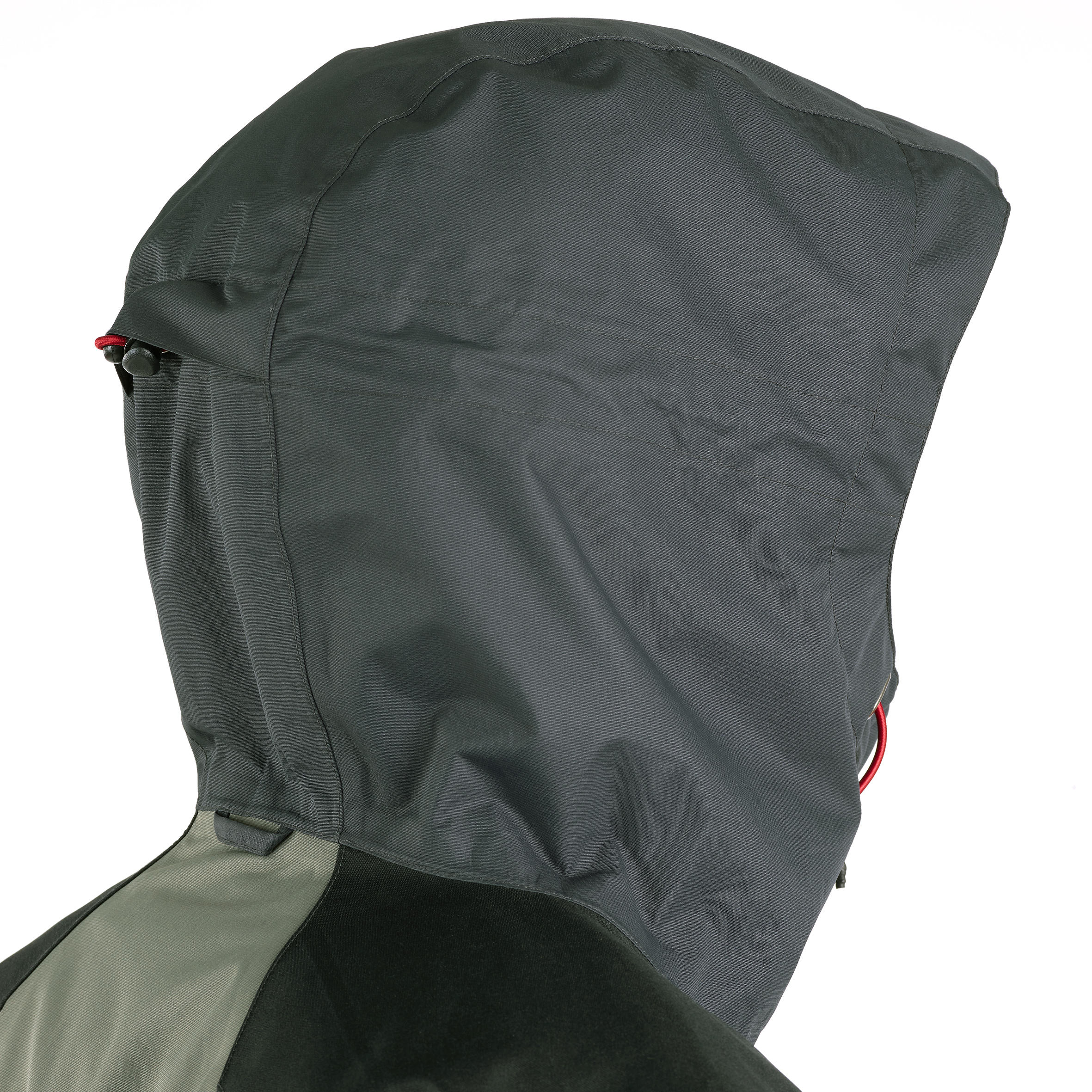 Waterproof fishing jacket 500 Khaki 5/8