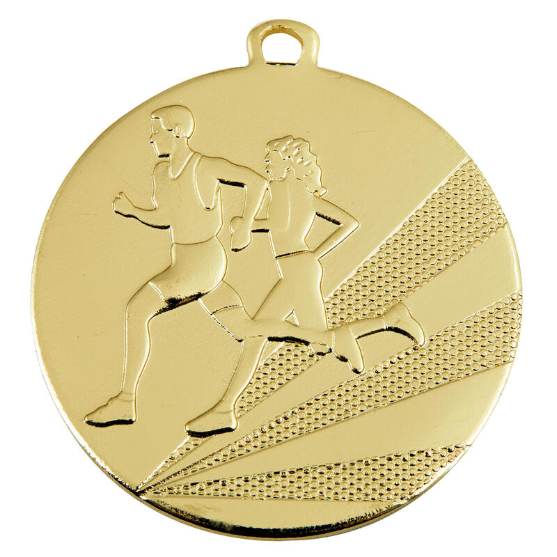 Medaille hardlopen 50 mm goud