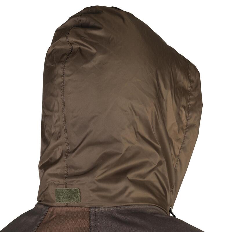 VESTE CHASSE imperméable MARRON 500