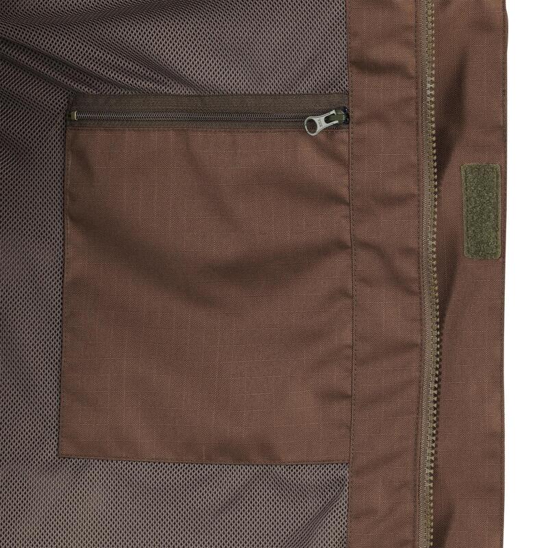 VESTE CHASSE imperméable MARRON 500