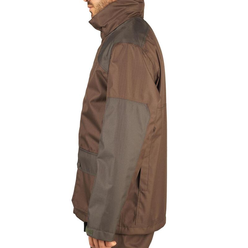 VESTE CHASSE imperméable MARRON 500