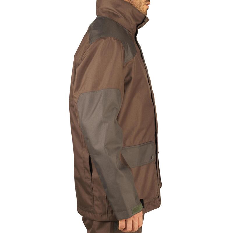 VESTE CHASSE imperméable MARRON 500