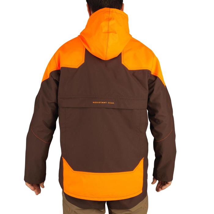 Veste De Chasse Fluo Terre Et Eau Veste Chasse Imperméable Renfort 520 fluo/marron Solognac | Decathlon