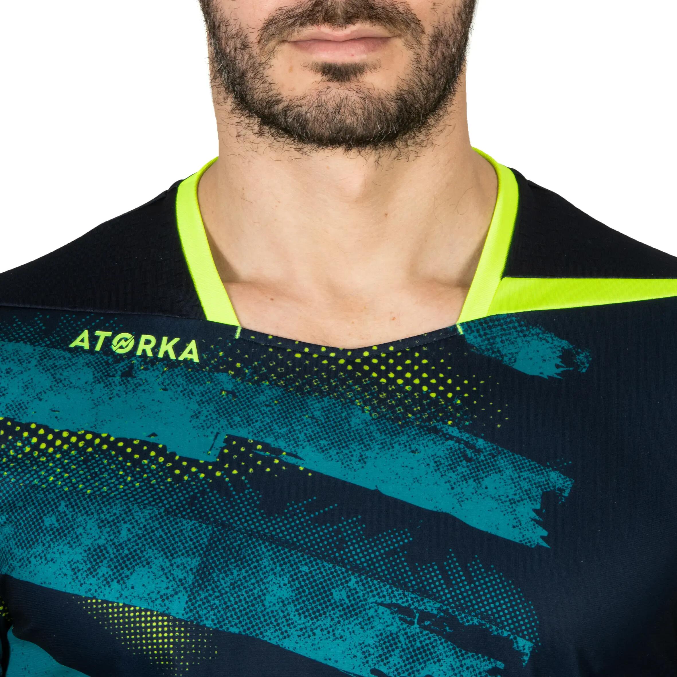 H500 Handball Jersey - Navy Blue/Yellow 6/8