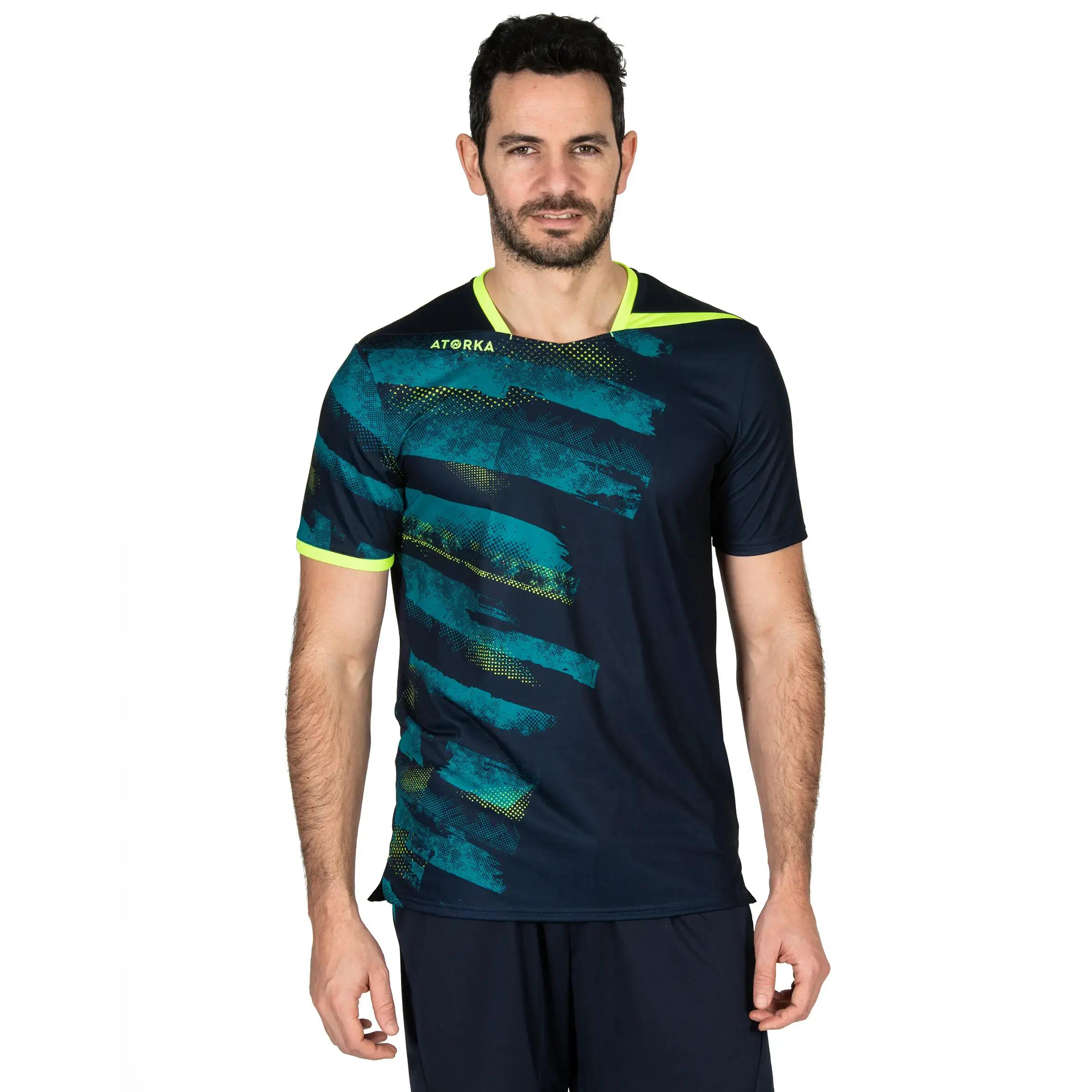 H500 Handball Jersey - Navy Blue/Yellow 2/8
