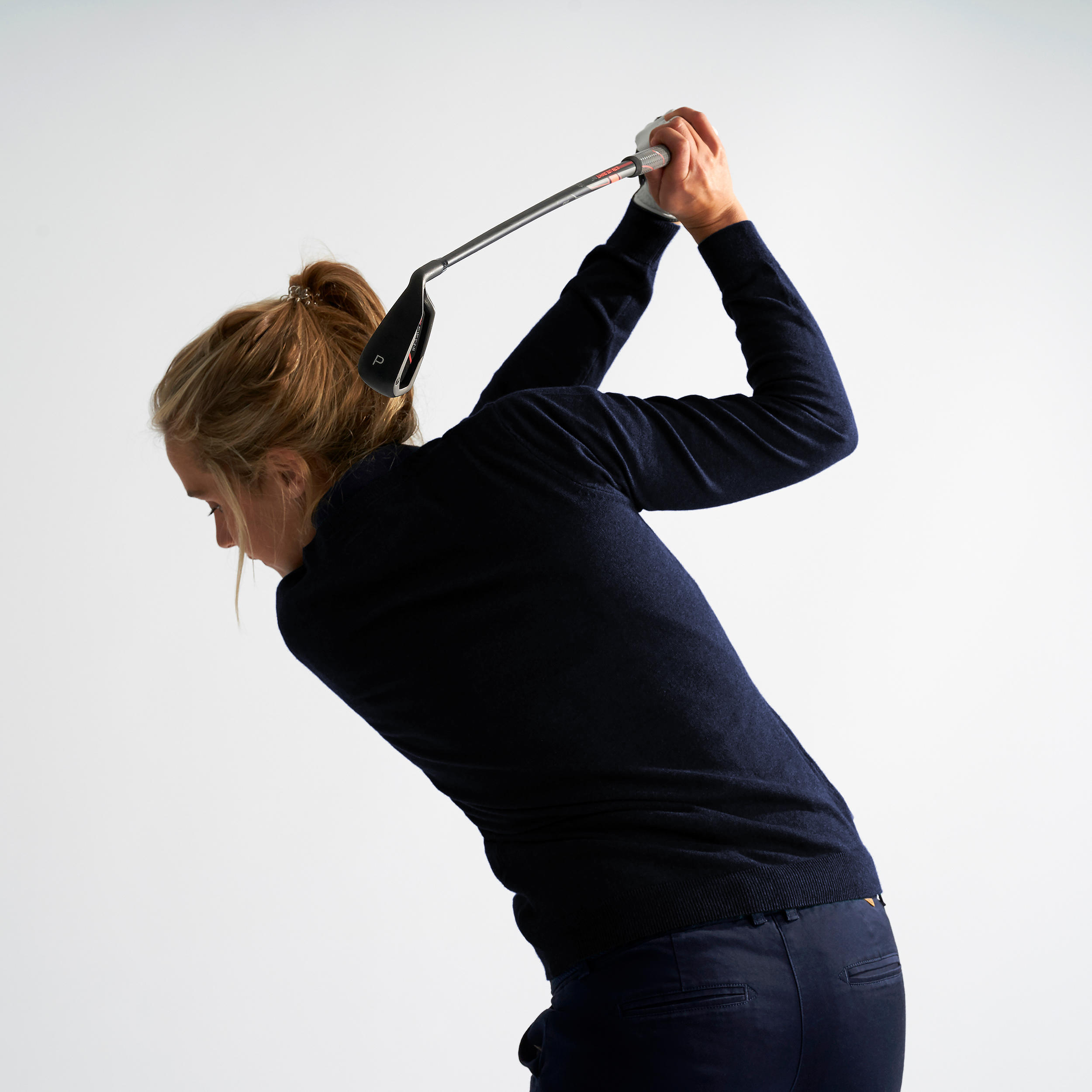 Chandail de golf femmes - MW 500 bleu - INESIS