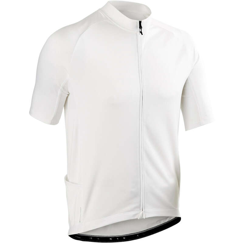 MEN WARM WEATHER ROAD CYCLING APPAREL Cycling - RC 100 Short Sleeve Cycling Jersey - White TRIBAN - Cycling