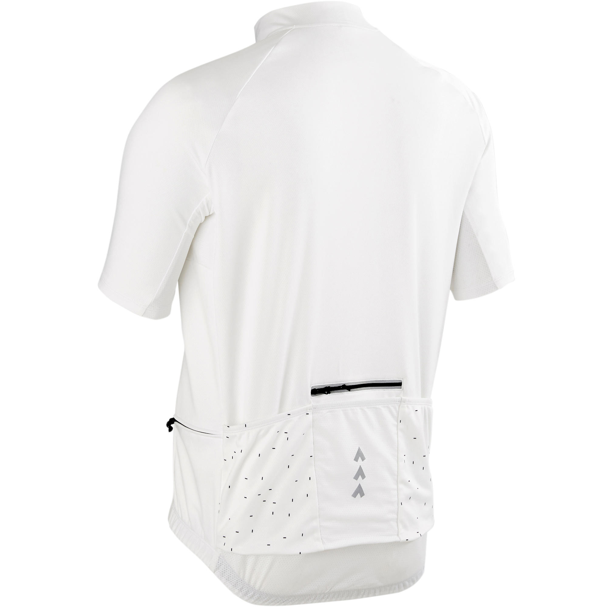 RC100 Short-Sleeved Warm Weather Road Cycling and Touring Jersey - White - TRIBAN