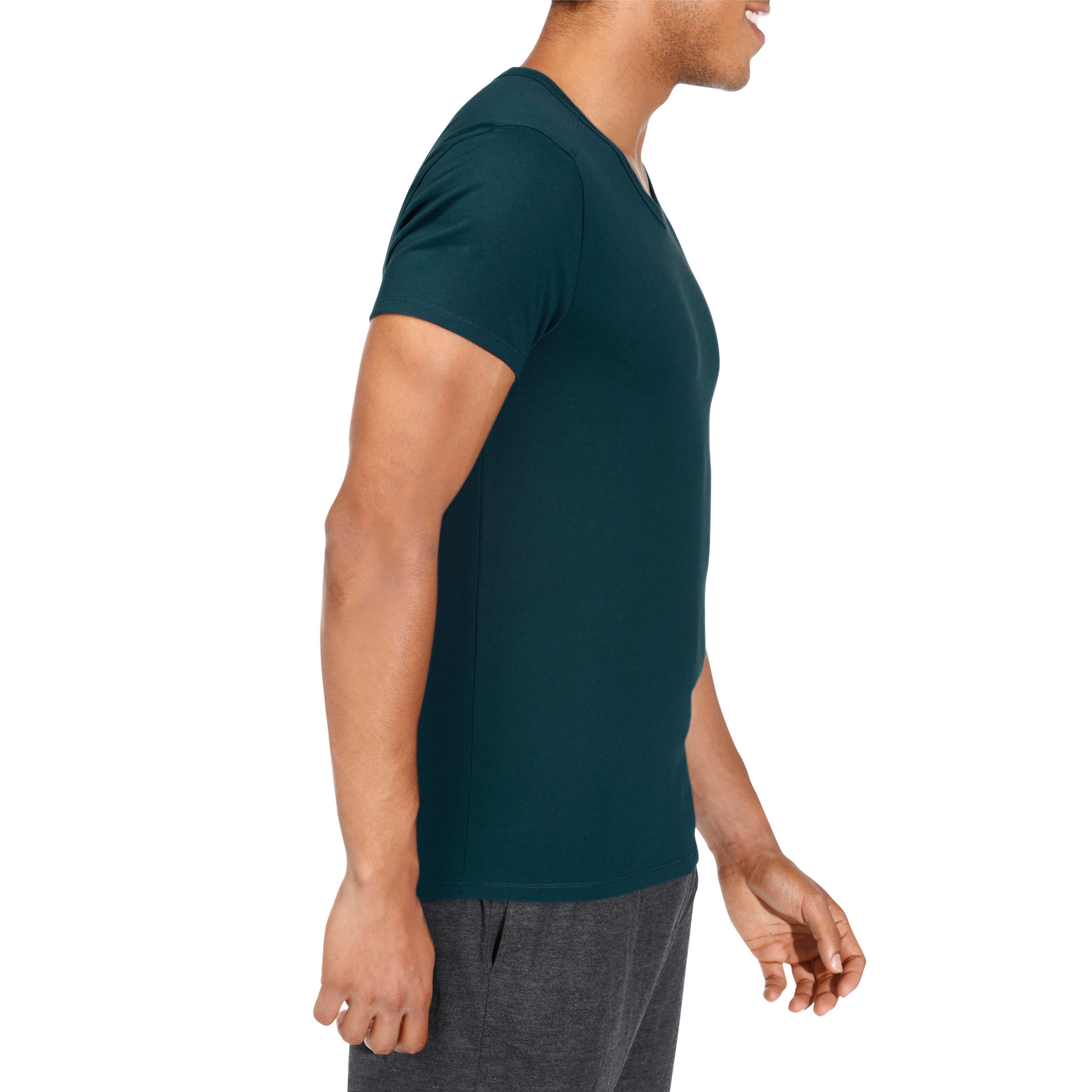 Active Slim-Fit Fitness T-Shirt - Dark Green 3/9