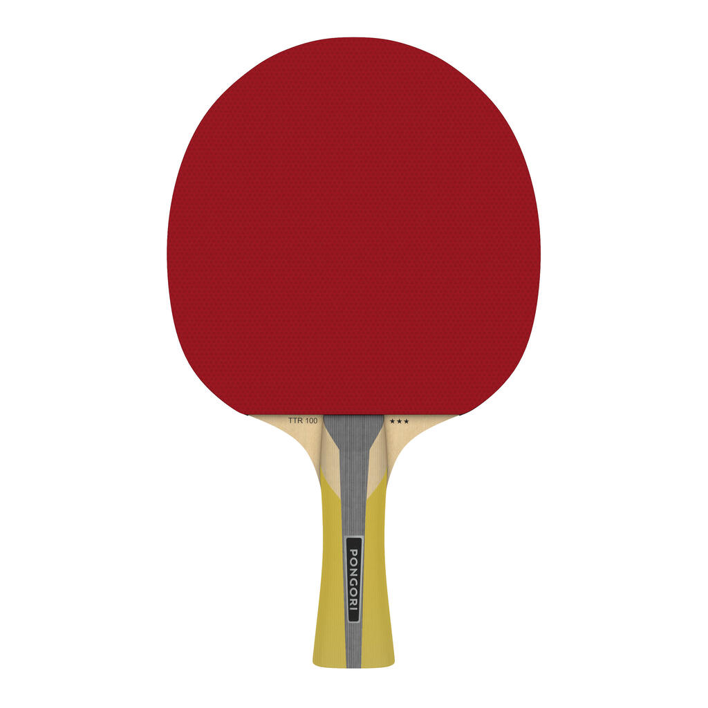 2 galda tenisa raketes “TTR 100”, 3*, un 3 bumbiņas “TTB 100*”, 40+, oranža