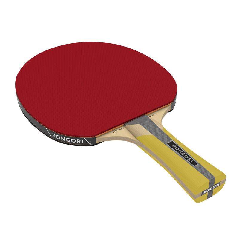 Kit 2 racchette ping pong TTR 100 3* ALLROUND e 3 palline TTB 100* 40+ arancioni