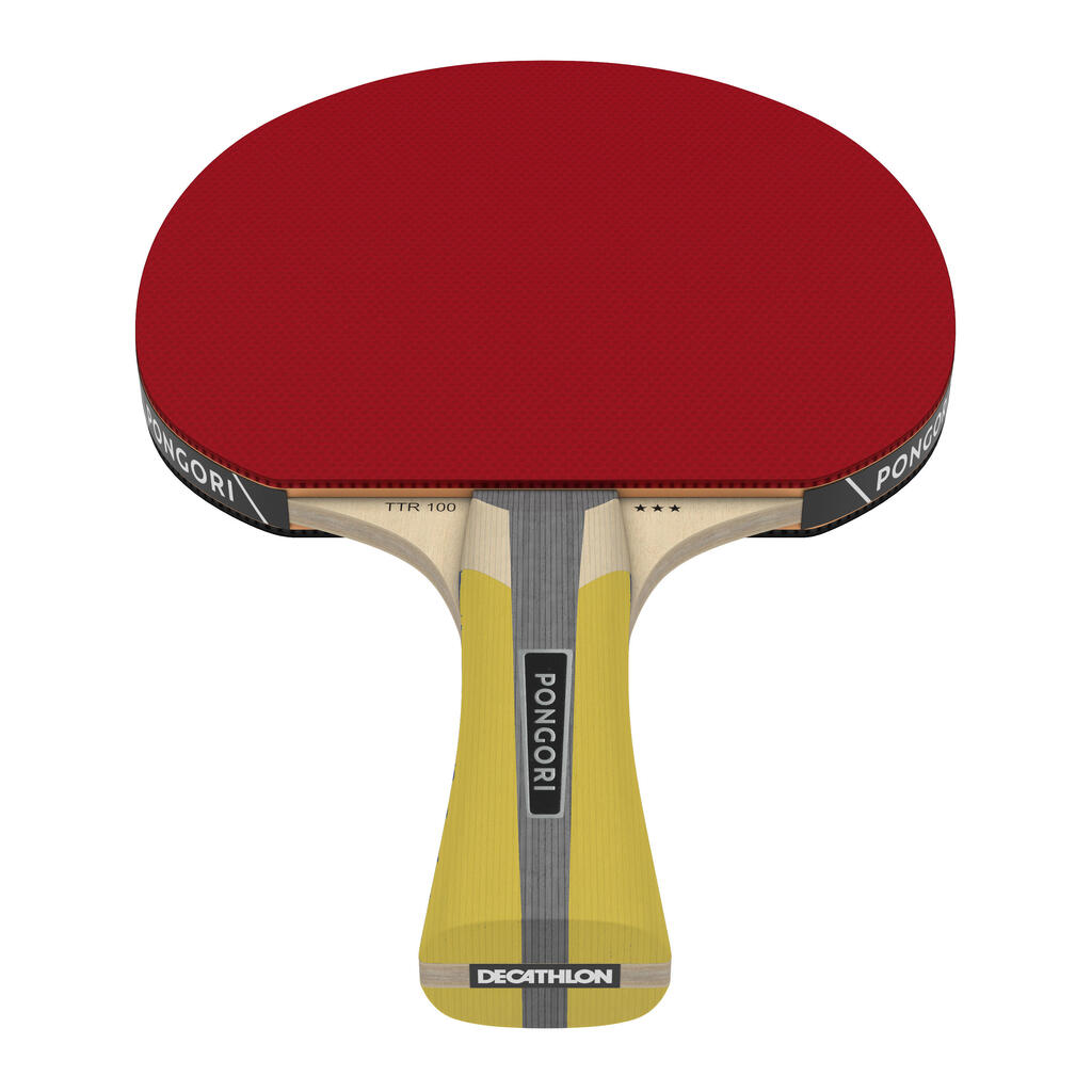 2 galda tenisa raketes “TTR 100”, 3*, un 3 bumbiņas “TTB 100*”, 40+, oranža