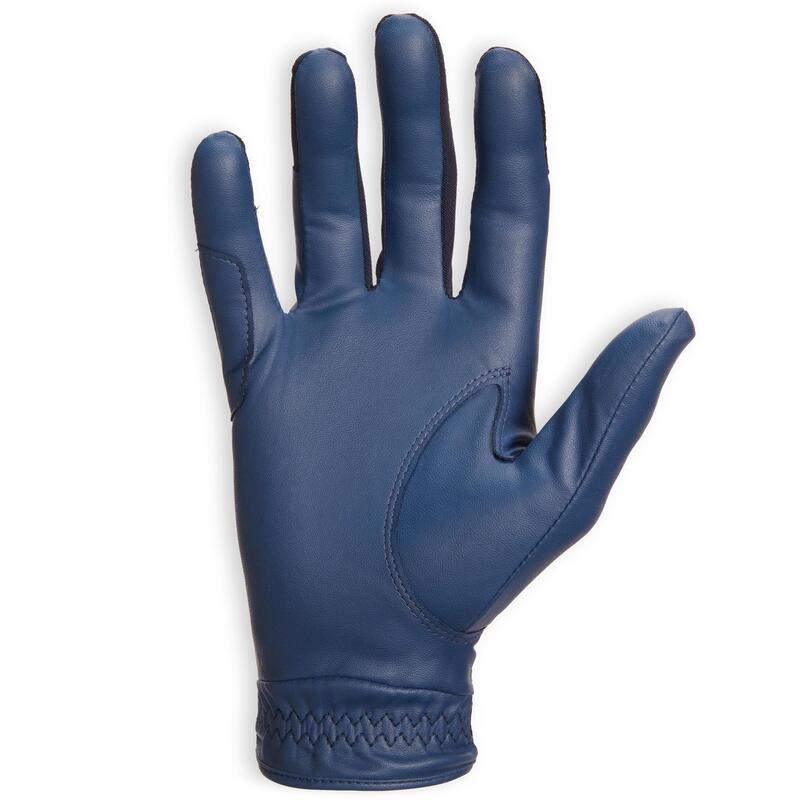 Guantes equitación fouganza 560 mujer azul marino y azul