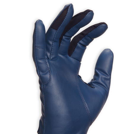 Жіночі рукавички 560 для кінного спорту - Темно-сині/Блакитні