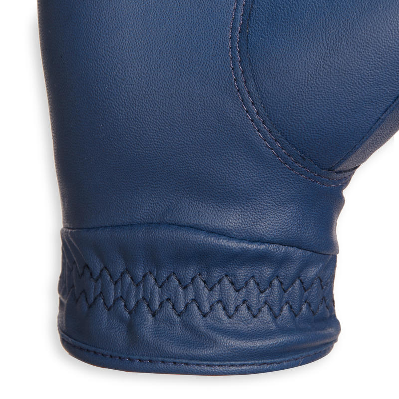 560 Women's Horse Riding Gloves Navy/Blue Decathlon