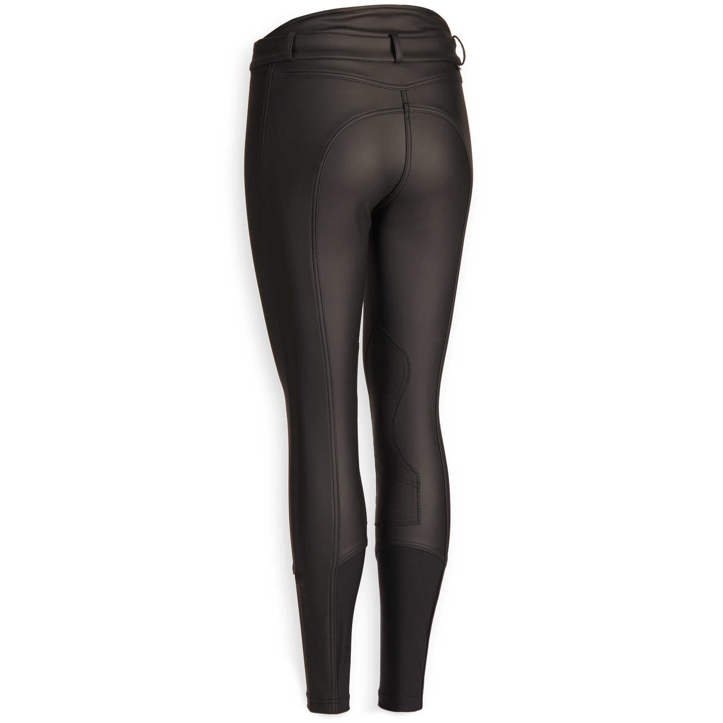Pantalon chaud imperméable et respirant équitation femme KIPWARM noir 2/17