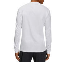 חולצת טריקו להתעמלות עדינה ולפילאטיס בגזרה רגילה בדגם 100 - לבן