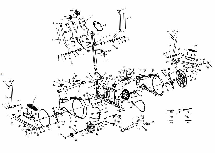 Diagrama de las piezas de la FEL 520 