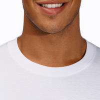 חולצת טריקו להתעמלות עדינה ולפילאטיס בגזרה רגילה בדגם 100 - לבן