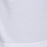 חולצת טריקו להתעמלות עדינה ולפילאטיס בגזרה רגילה בדגם 100 - לבן