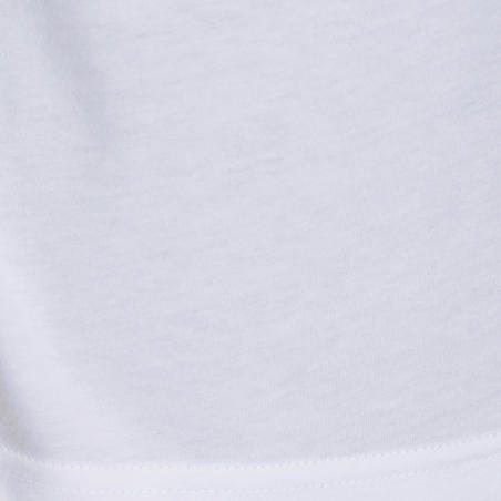 חולצת טריקו להתעמלות עדינה ולפילאטיס בגזרה רגילה בדגם 100 - לבן