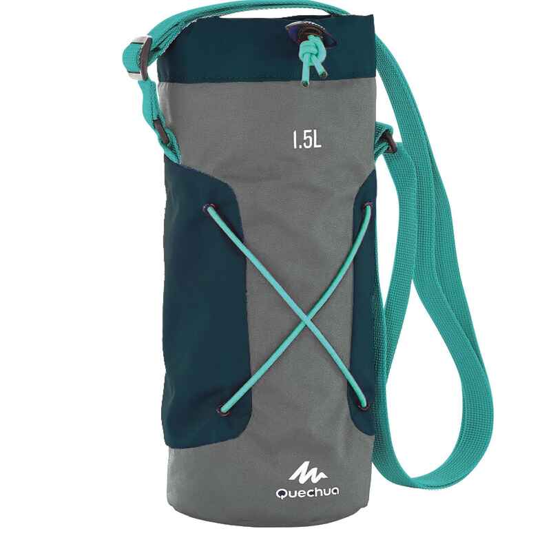 Isothermal Cover for Hiking Water Bottle 1.2 to 1.5 Litre - Grey/Blue